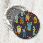 Cute Monsters Button<br><div class="desc">A cute little monster family,  perfect for a themed party favor bag,  or for Halloween,  or any other day!</div>