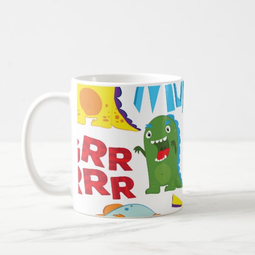 Cute Monsters Childrens Fun Seamless Coffee Mug
