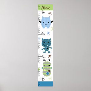 Cute Monsters Growth Chart Keep at 8x44!
