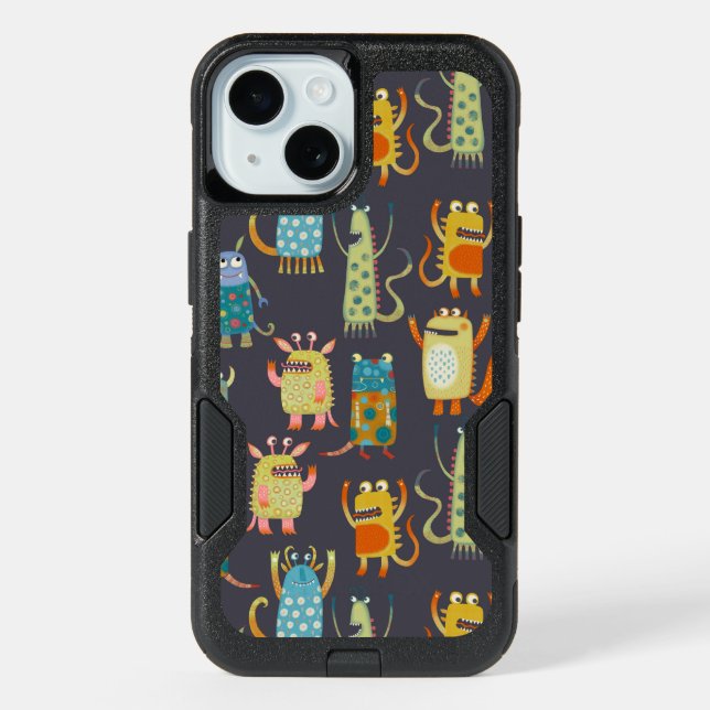 Cute Monsters iPhone 15 Case (Back)