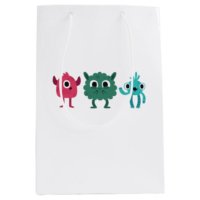 Cute Monsters Medium Gift Bag (Front)