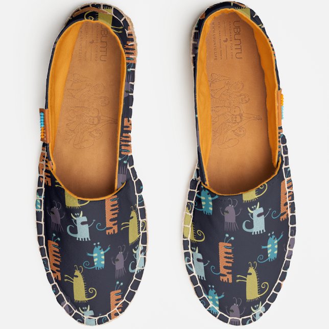 Cute Monsters Pattern Espadrilles (Creator Uploaded)