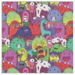 Cute Monsters - pattern for kids Fabric