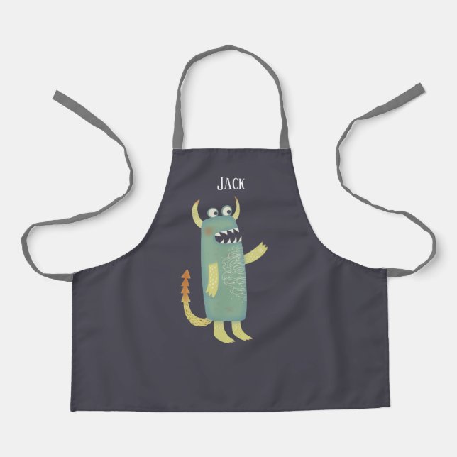 Cute Monsters Personalized Apron (Front)