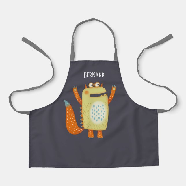 Cute Monsters Personalized Apron (Front)