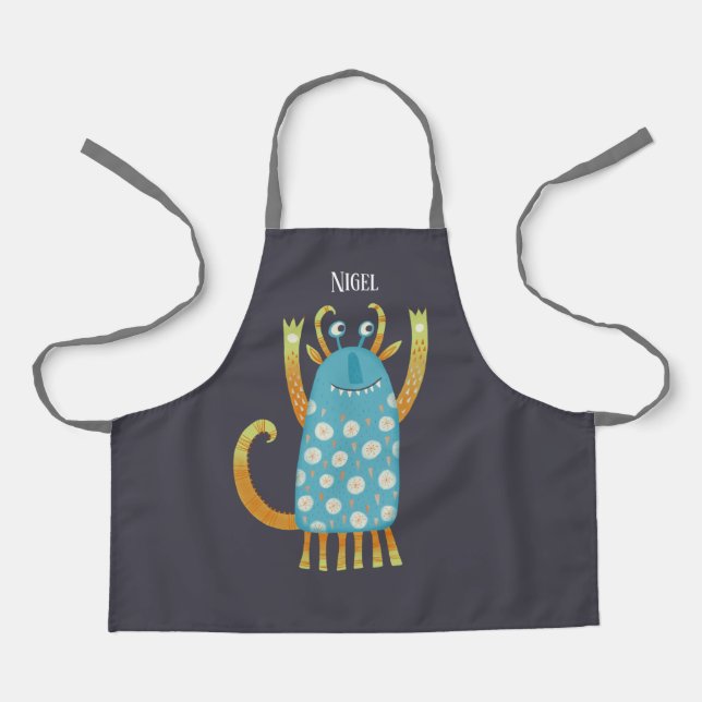 Cute Monsters Personalized Apron (Front)