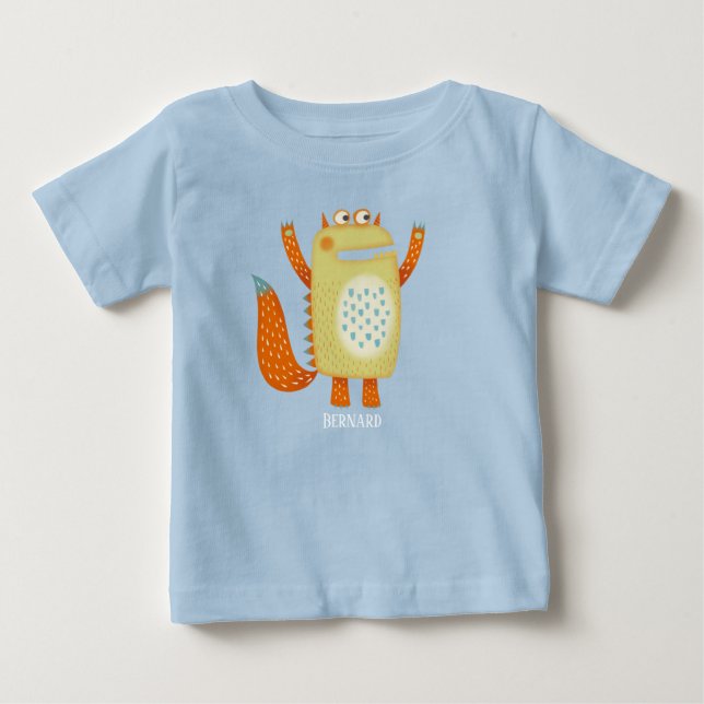 Cute Monsters Personalized Baby T-Shirt (Front)