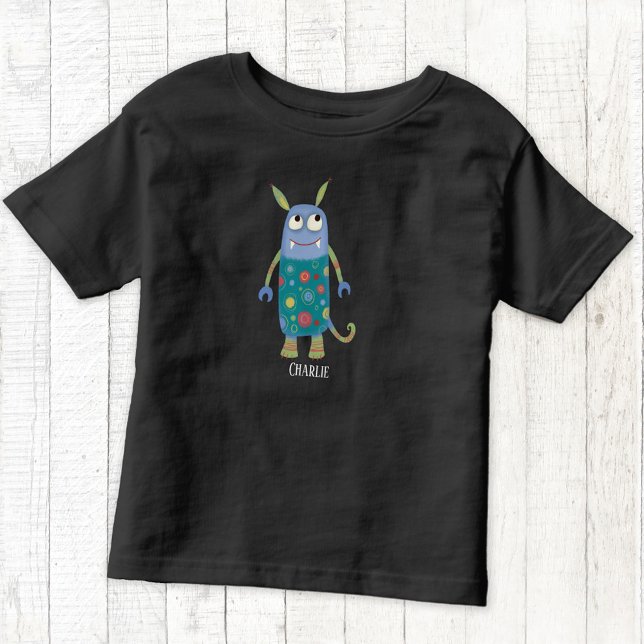 Cute Monsters Personalized Toddler T-shirt (Cute monsters personalized name t-shirt)