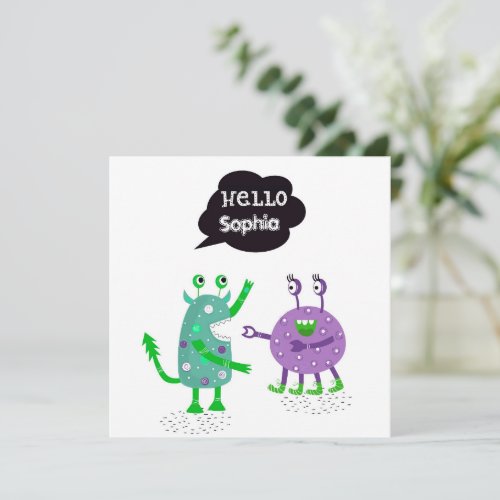 Cute Monsters say Hello