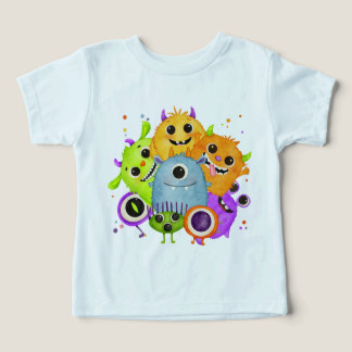 Cute Monsters Watercolor Toddler T-Shirt