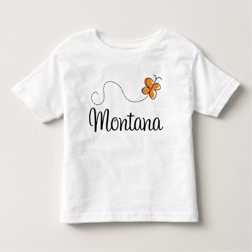 Cute Montana Butterfly Gift Toddler T_shirt