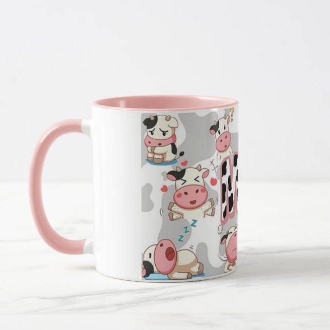 Cute “Moo Cow” Cartoon Design Mug (Left)
