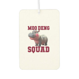Cute MOO DENG SQUAD Baby Hippo Team Cheer Girls Te Air Freshener