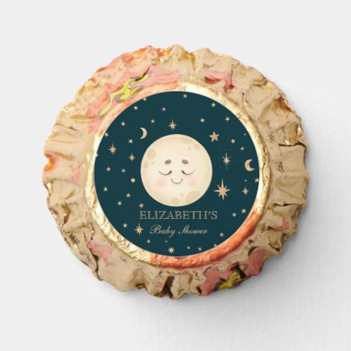 Cute Moon and Star Navy Baby Shower  Reeses Peanut Butter Cups