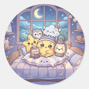 Cute Moon Bedtime Sticker