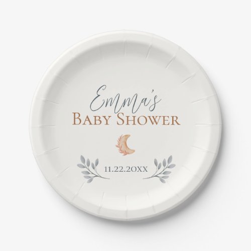 Cute Moon gender neutral _ Astrological Paper Plates