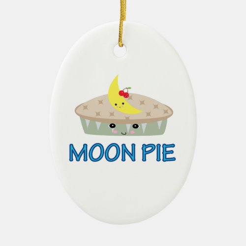 CUTE MOON PIE CERAMIC ORNAMENT