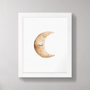 Cute Moon Poster Print