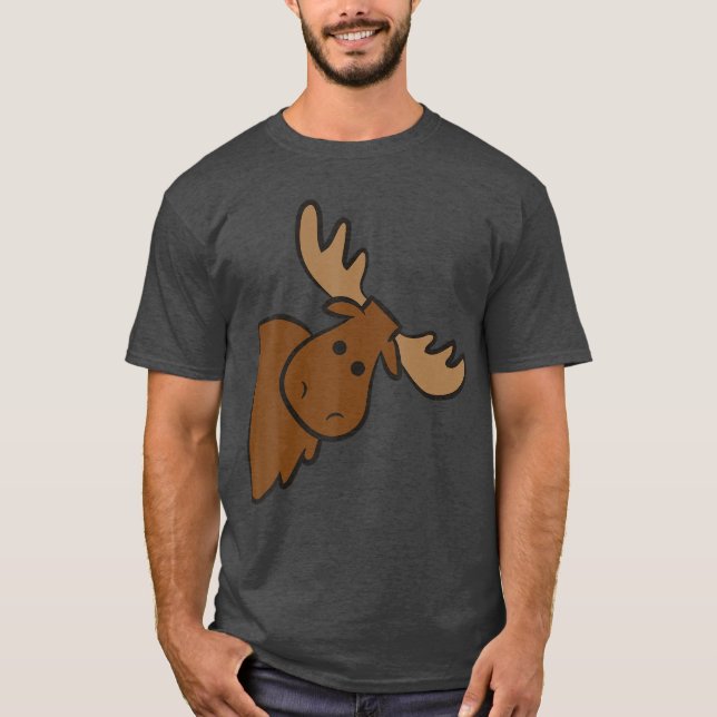Cute Moose Elk Deer Funny Alaska Moose Small gift T-Shirt (Front)