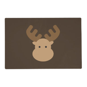Cute Moose Laminated Placemat