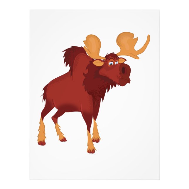 Cute Moose Photo Print (Front)