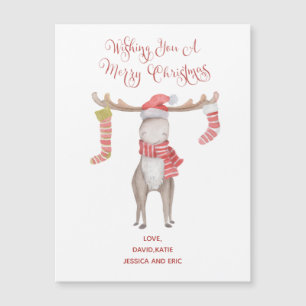 Cute Moose Typography Merry Christmas