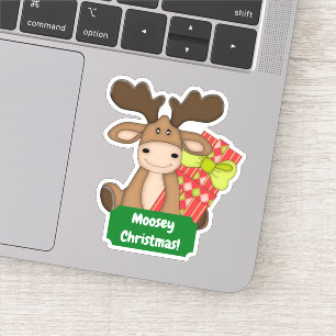 Cute Moosey Christmas Sticker