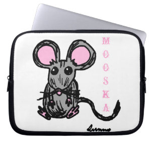 Cute Mooska Mouse Laptop Sleeve