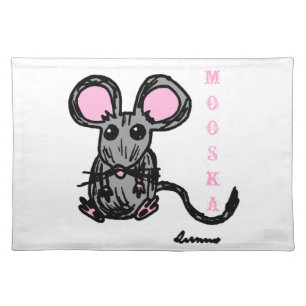 Cute Mooska Mouse Placemats