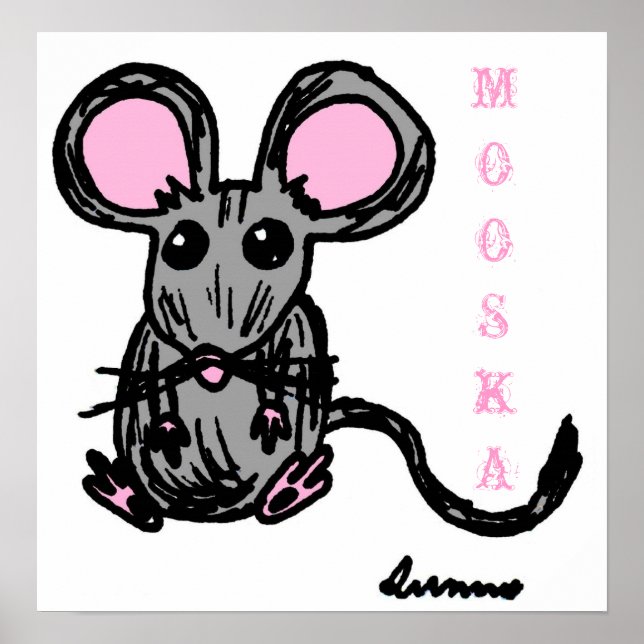 Cute Mooska Mouse Print (Front)