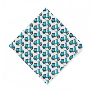 Cute moped motorcycle cartoon illustration bandana
