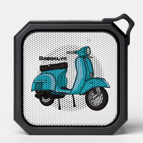 Cute moped motorcycle cartoon illustration bluetooth speaker