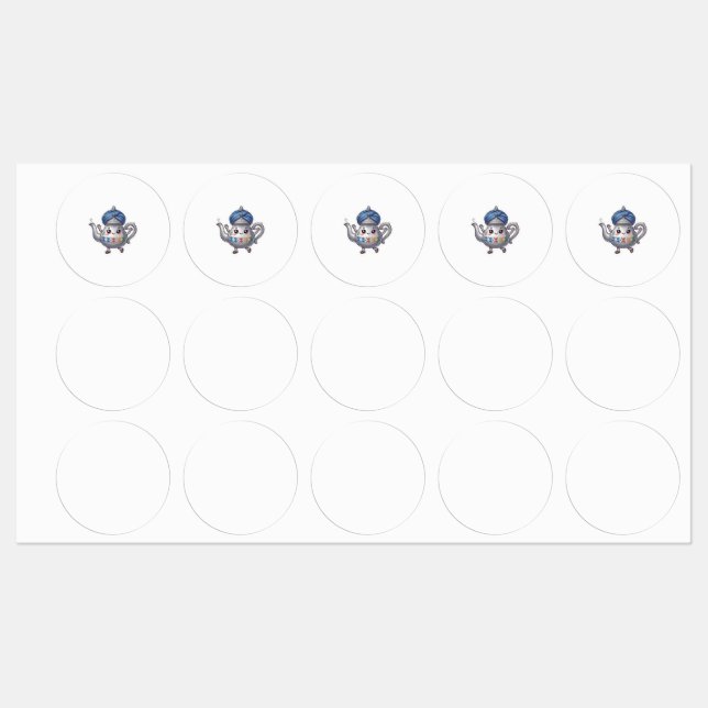 Cute Moroccan Berber Teapot Kawaii Sticker with Tu (Sheet)
