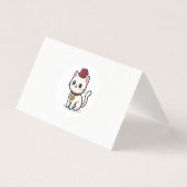 Cute Moroccan Kawaii Cat with Fez Sticker (Front)