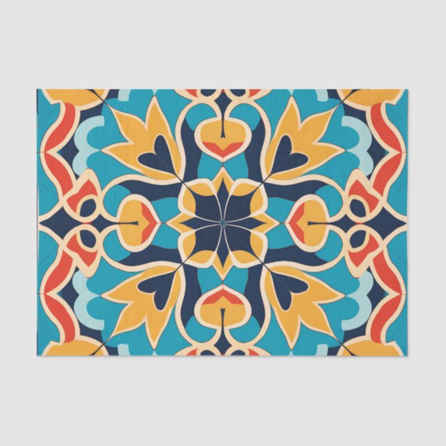 cute Moroccan tile pattern decoupage  Tissue Paper (Front)