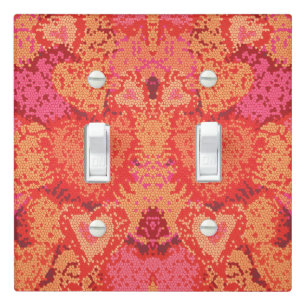 Cute mosaic hearts design light switch cover