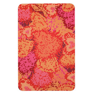 Cute mosaic hearts design magnet