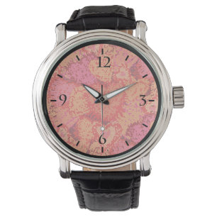 Cute mosaic hearts design watch