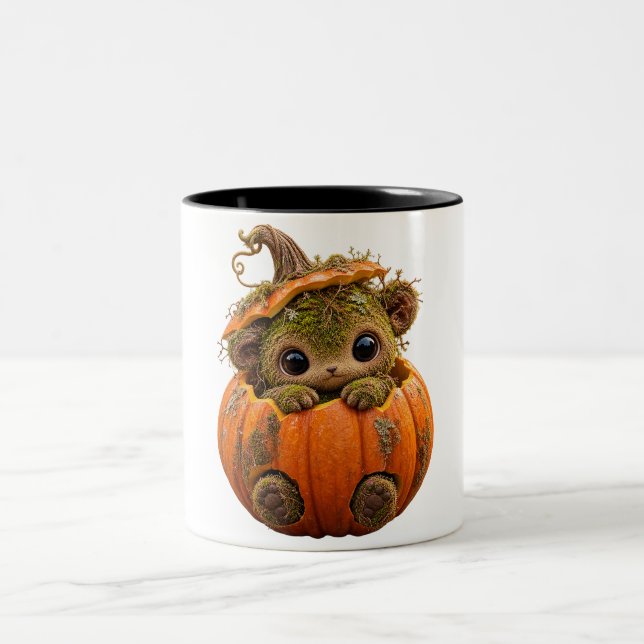 Cute Mossy Pumpkin Creature Mug (Center)
