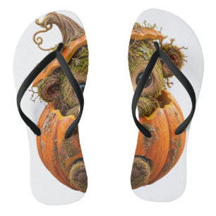 Cute Mossy Pumpkin Creature Sandals