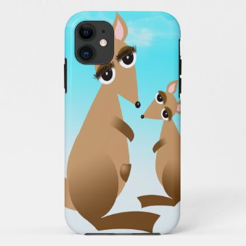 Cute Mother And Baby Kangaroo Iphone 11 Case by In_case at Zazzle