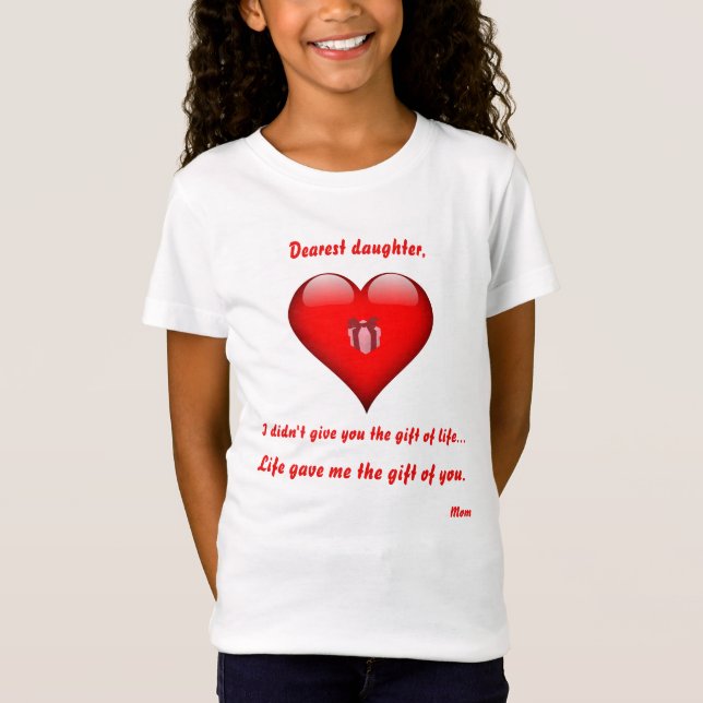 Cute Mother Daughter T Shirt with Love Quote (Front)