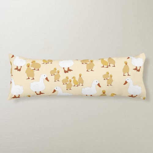 Cute Mother Duck  Baby Duckling Pattern Body Pillow