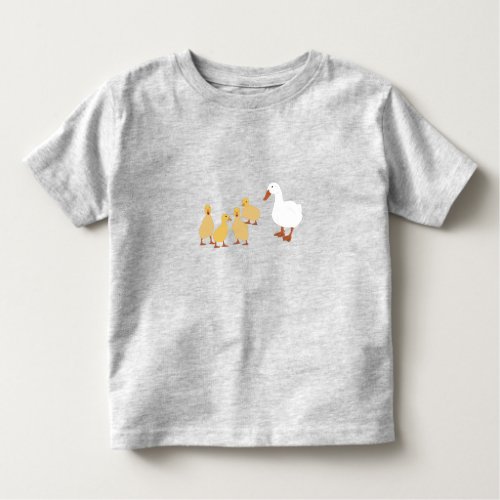 Cute Mother Duck  Baby Ducklings Toddler T_shirt