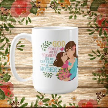 Cute Mother God Add Monogram Coffee Mug by DoodlesHolidayGifts at Zazzle