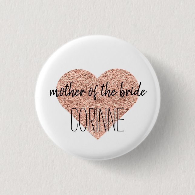 Cute Mother of the Bride Button (Front)