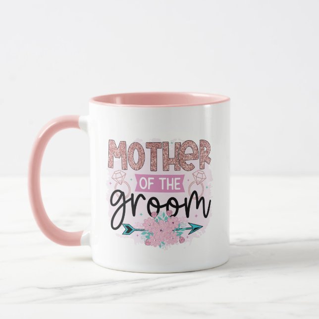 cute Mother of the Groom word art Mug (Left)