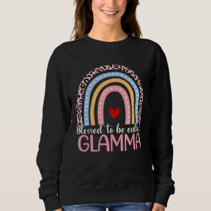 Cute Mother s Day Blessed To Be Called Glamma Rain Sweatshirt