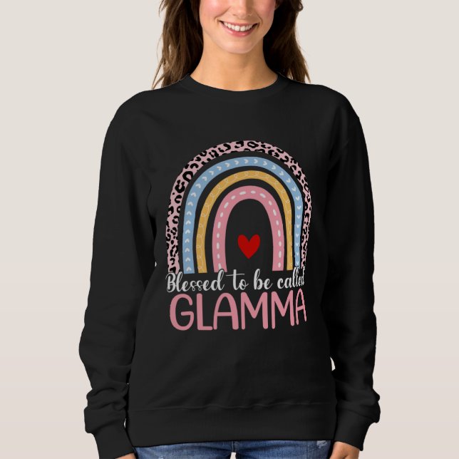Cute Mother s Day Blessed To Be Called Glamma Rain Sweatshirt (Front)