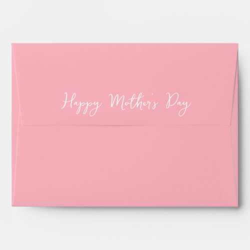 Cute Motherâs Day Pink Heart Flower Dots Pattern  Envelope